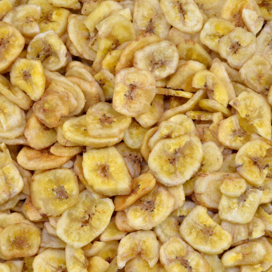 Biologische Bananenchips